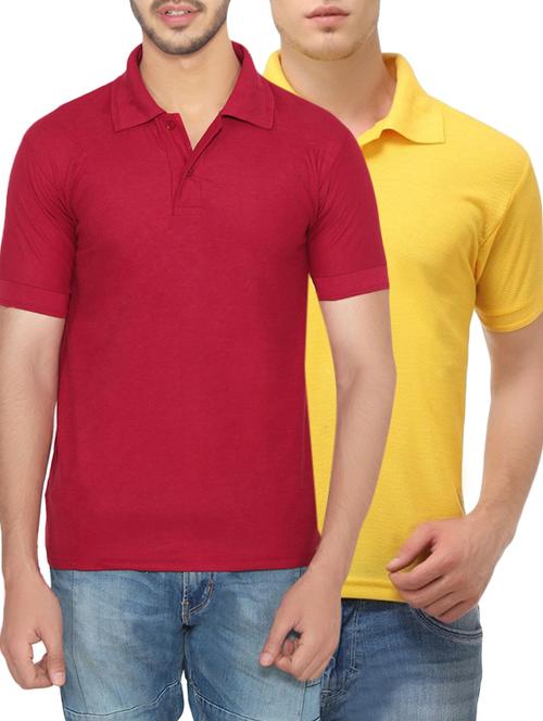 red yellow set of 2 polo t-shirt - 12921373 - Very Small Image - 1