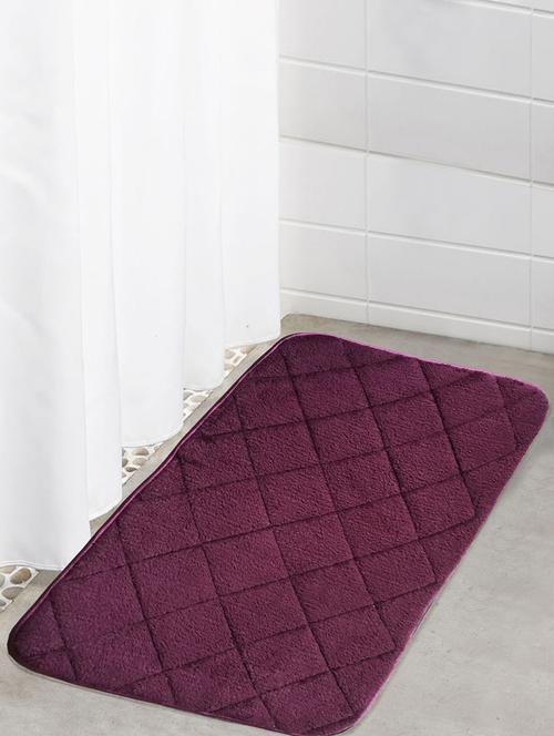 lushomes purple cotton regular ulra soft memory foam bathmat - 12922588 - Very Small Image - 1