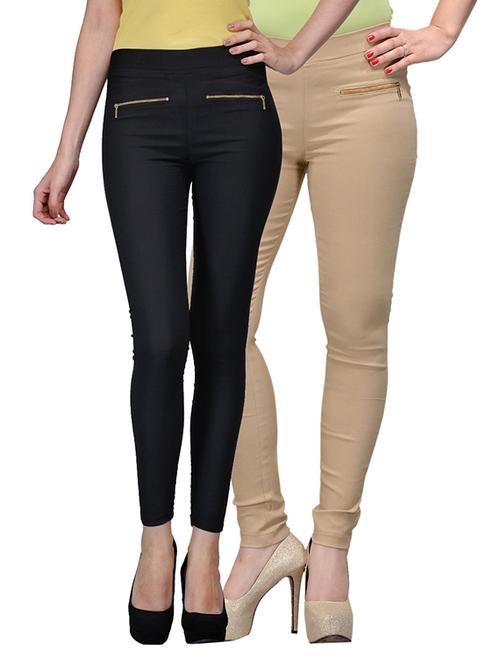 multicolored cotton jegging combo - 12922868 - Very Small Image - 1