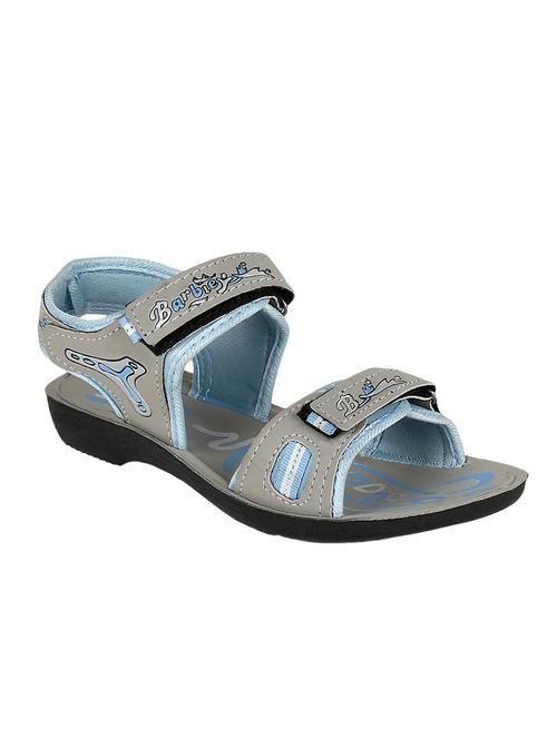 grey leatherette back strap sandals - 12922990 - Very Small Image - 1