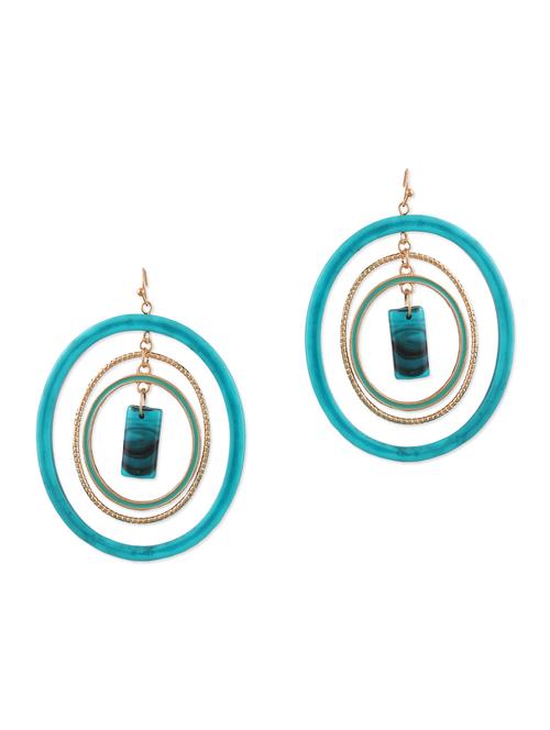 blue metallic dangle earrings - 1292462 - Very Small Image - 1
