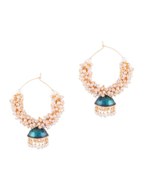 neon yellow metallic beaded earring - 1292693 - Very Small Image - 1