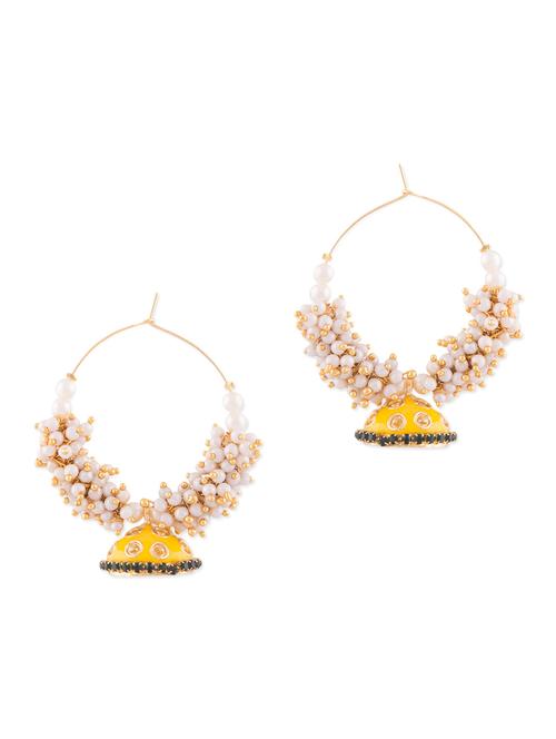 neon mango yellow metallic stud earring - 1292703 - Very Small Image - 1