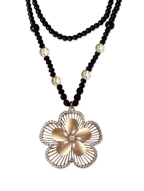 beige metal long necklace - 12927664 - Very Small Image - 1