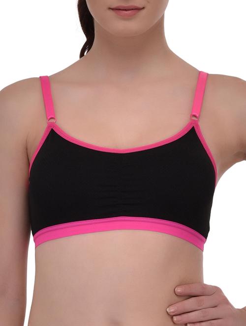 black nylon sports bra - 12928982 - Very Small Image - 1