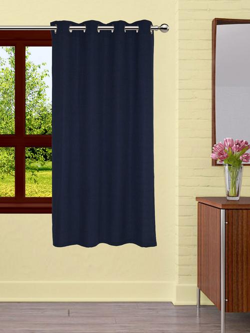 lushomes fabiana navy blue curtains with coordinating tie back for window (single pc) - 12929527 - Very Small Image - 1