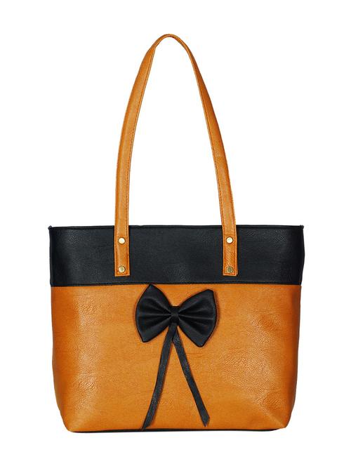 brown leatherette handbag - 12931474 - Very Small Image - 1
