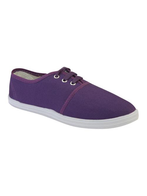 purple canvas laceup sneakers - 12933713 - Very Small Image - 1