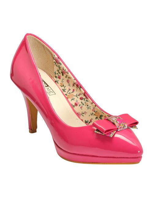 pink leatherette slip on pumps - 12933715 - Very Small Image - 1