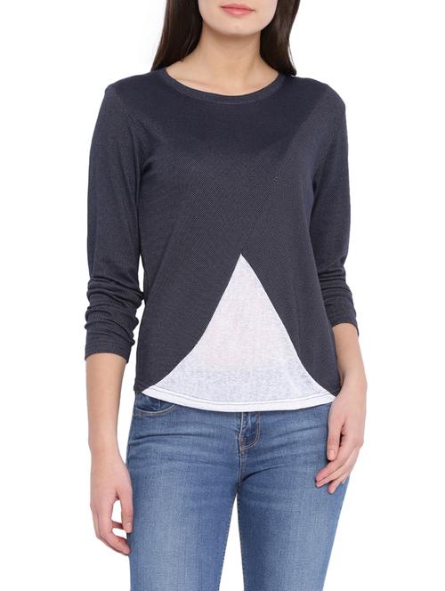 women's straight round neck top - 12933816 - Very Small Image - 1
