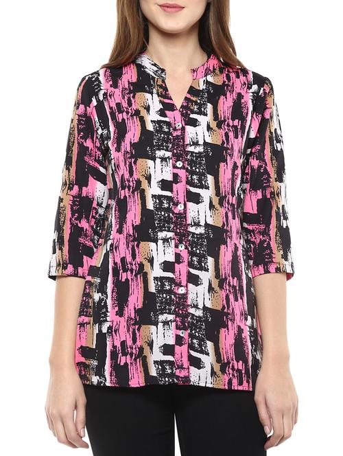 multicolored printed polyester regular shirt - 12934304 - Very Small Image - 1