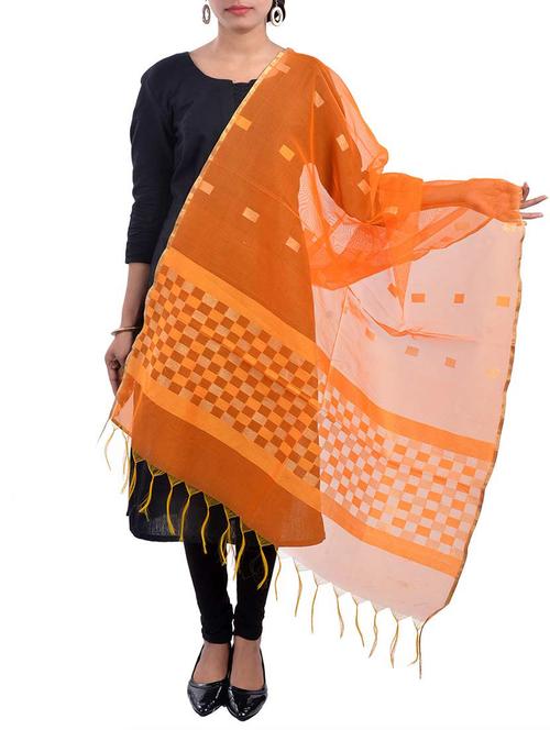 orange net dupatta - 12936068 - Very Small Image - 1