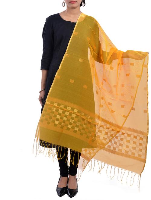 yellow net dupatta - 12936071 - Very Small Image - 1