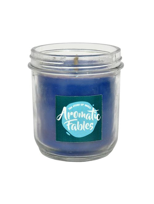 first row aromatic fables 14oz magnet fragrance soy wax scented decorative gifting blue color big glass jar candle - 12937483 - Very Small Image - 1