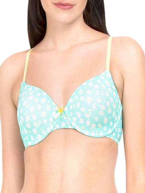 blue nylon plunge bra - 12938123 - Very Small Image - 1