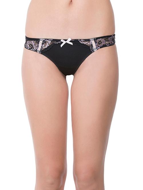 black polyester bikini panty - 12938200 - Very Small Image - 1