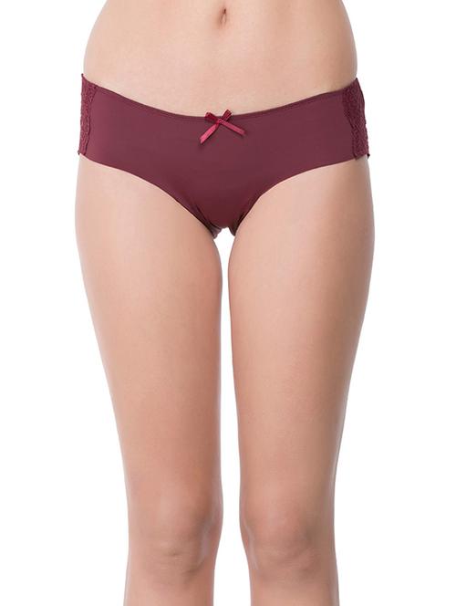 dark red nylon bikini panty - 12938210 - Very Small Image - 1