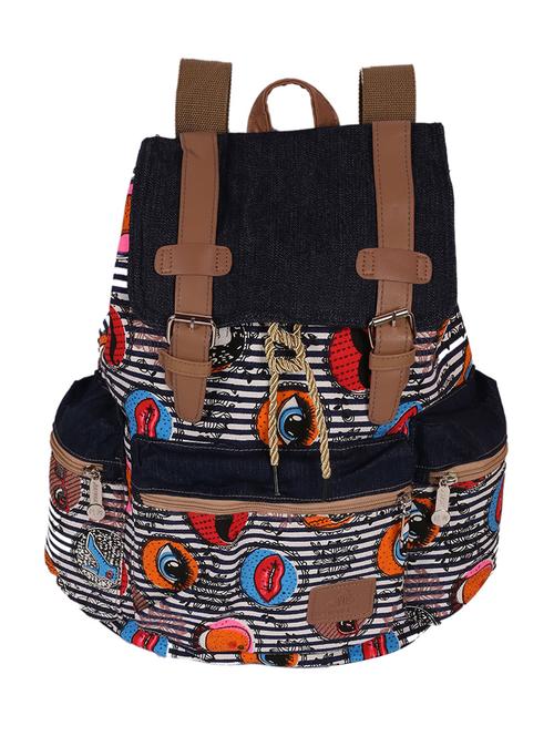 multi colored canvas backpack - 12941598 - Very Small Image - 1