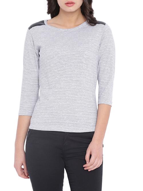 women's striped round neck t-shirt - 12941962 - Very Small Image - 1