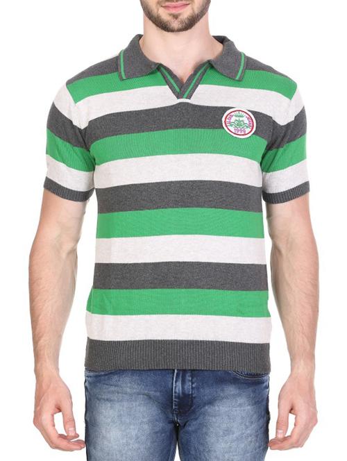 green cotton striped t-shirt - 12943318 - Very Small Image - 1