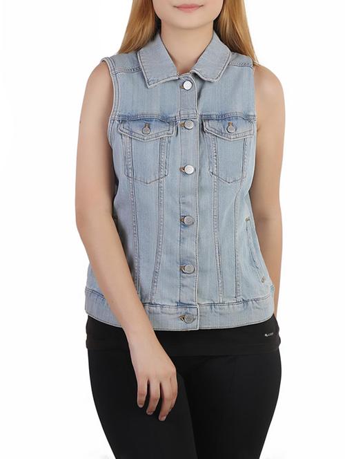 light blue denim summer jacket - 12944542 - Very Small Image - 1