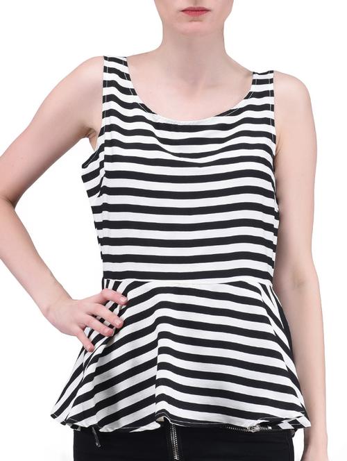 black printed poly crepe top - 1294674 - Very Small Image - 1
