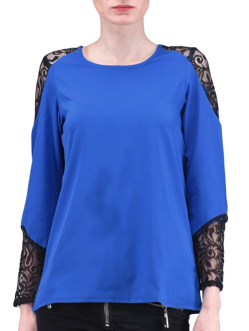blue plain poly crepe cami - 1294680 - Very Small Image - 1