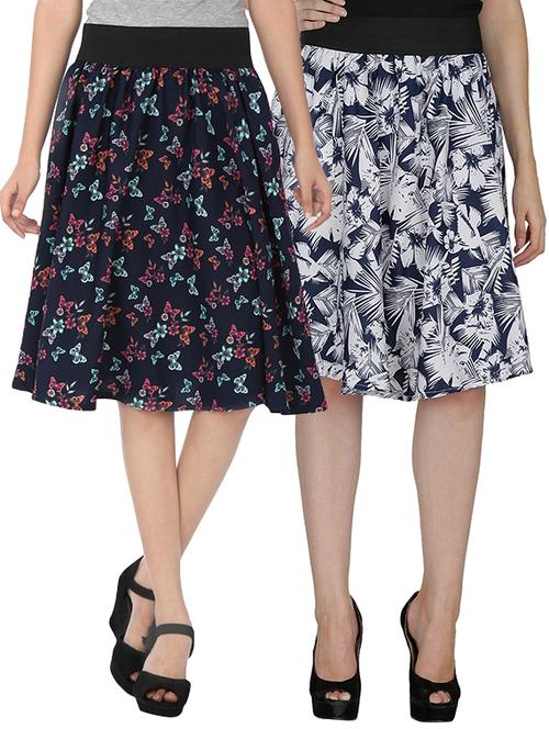 multi colored crepe combo skirts - 12946850 - Very Small Image - 1