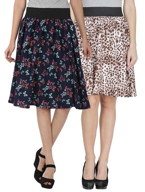 multi colored crepe combo skirts - 12946853 - Very Small Image - 1