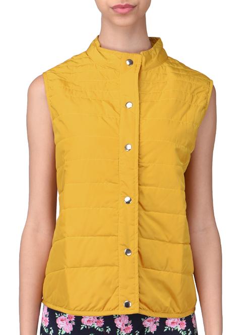 yellow plain polyester jacket - 1294705 - Very Small Image - 1