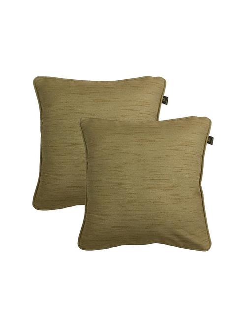 lushomes matka silk pack of 2 beige cushion covers (16"x16") - 12947174 - Very Small Image - 1