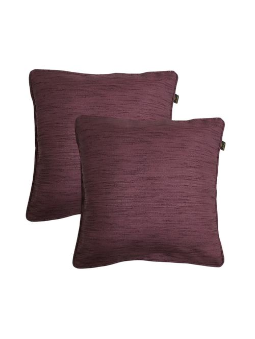 lushomes matka silk pack of 2 purple cushion covers (16"x16") - 12947178 - Very Small Image - 1