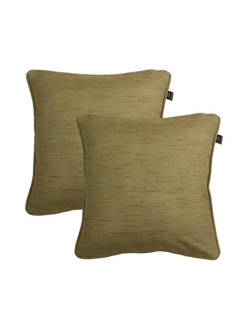lushomes matka silk pack of 2 beige cushion covers (12"x12") - 12947184 - Very Small Image - 1