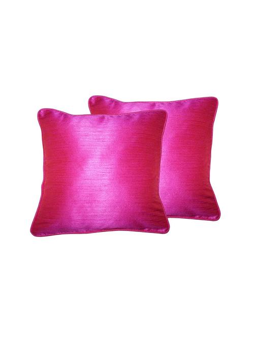 lushomes pink twinkle star cushion covers with cord piping (size 16" x 16") pack of 2 - 12947220 - Very Small Image - 1
