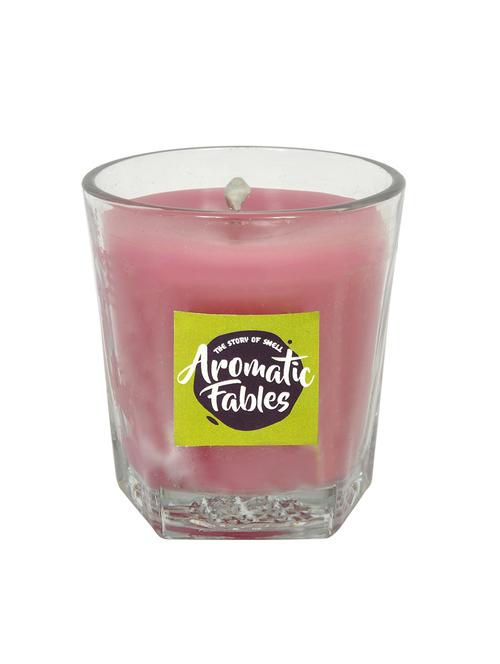 first row aromatic fables 8oz strawberry fragrance soy wax decorative gifting purple color glass candle - 12947510 - Very Small Image - 1