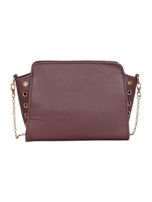 purple leatherette solid sling bag - 12949002 - Very Small Image - 1