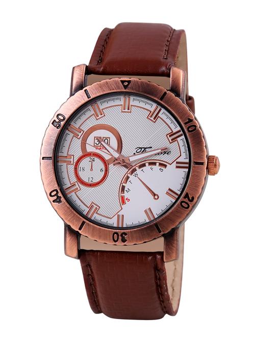 timebre men copper ivory casual analog watch - 12951456 - Very Small Image - 1