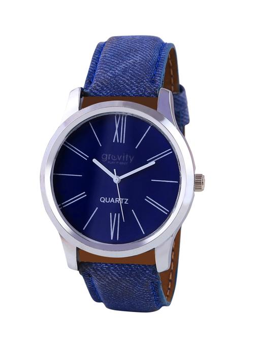 blue round dail analog watch - 12951542 - Very Small Image - 1
