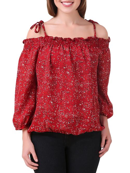 red printed cotton top - 12952888 - Very Small Image - 1
