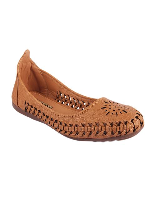tan faux leather ballerina - 12953052 - Very Small Image - 1