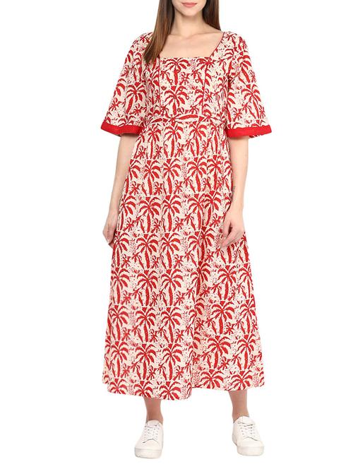 red cotton dress - 12953628 - Very Small Image - 1