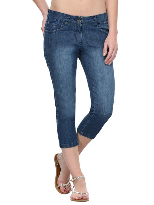blue denim capri - 12954771 - Very Small Image - 1