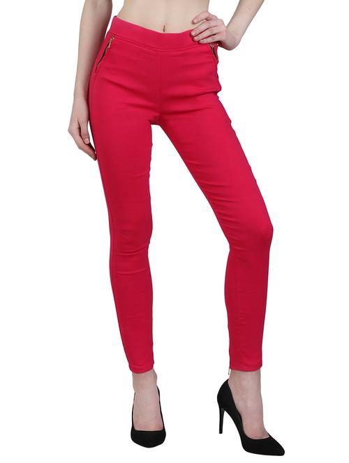 red cotton jegging - 12958432 - Very Small Image - 1