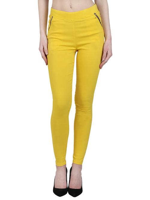 yellow cotton jeggings - 12958446 - Very Small Image - 1