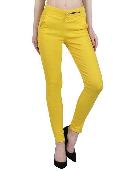 yellow cotton jeggings - 12958448 - Very Small Image - 1