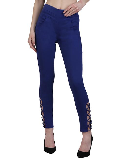 dark blue cotton jeggings - 12958459 - Very Small Image - 1