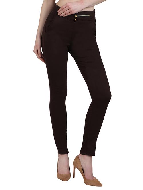 brown cotton jeggings - 12958466 - Very Small Image - 1