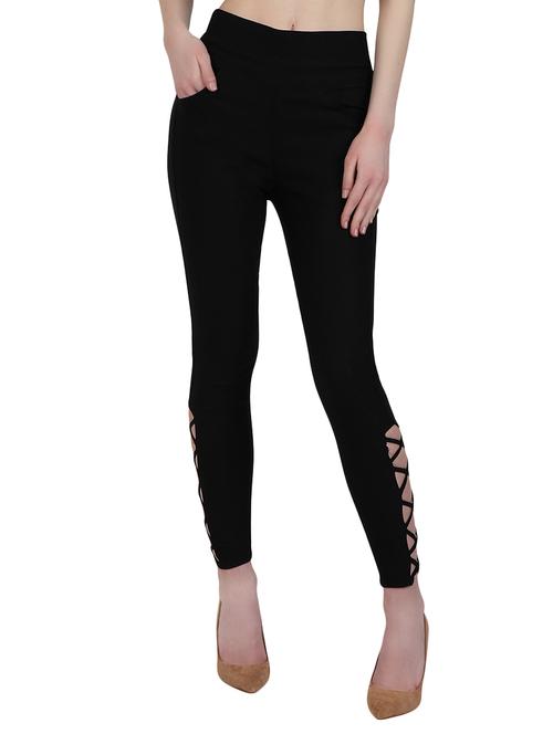 black cotton jeggings - 12958469 - Very Small Image - 1