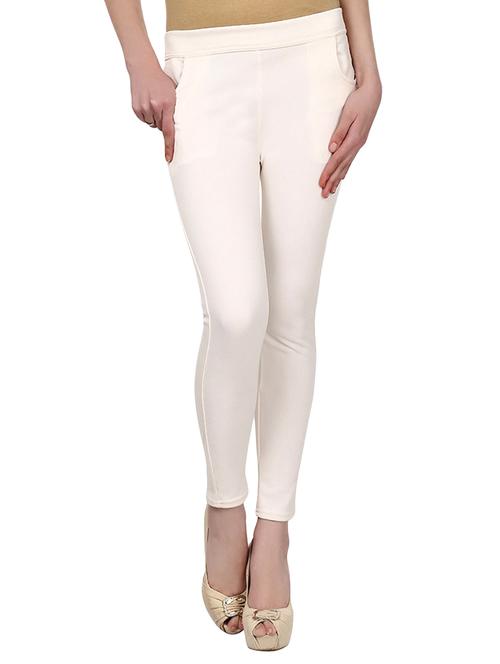 cream cotton jegging - 12958473 - Very Small Image - 1