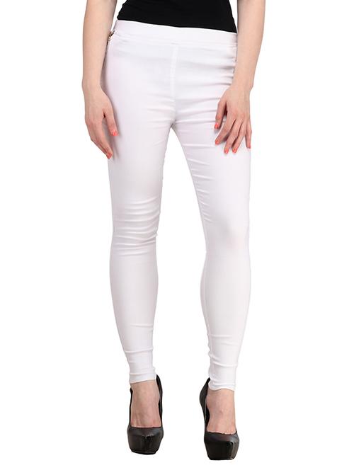 white cotton jeggings - 12958475 - Very Small Image - 1
